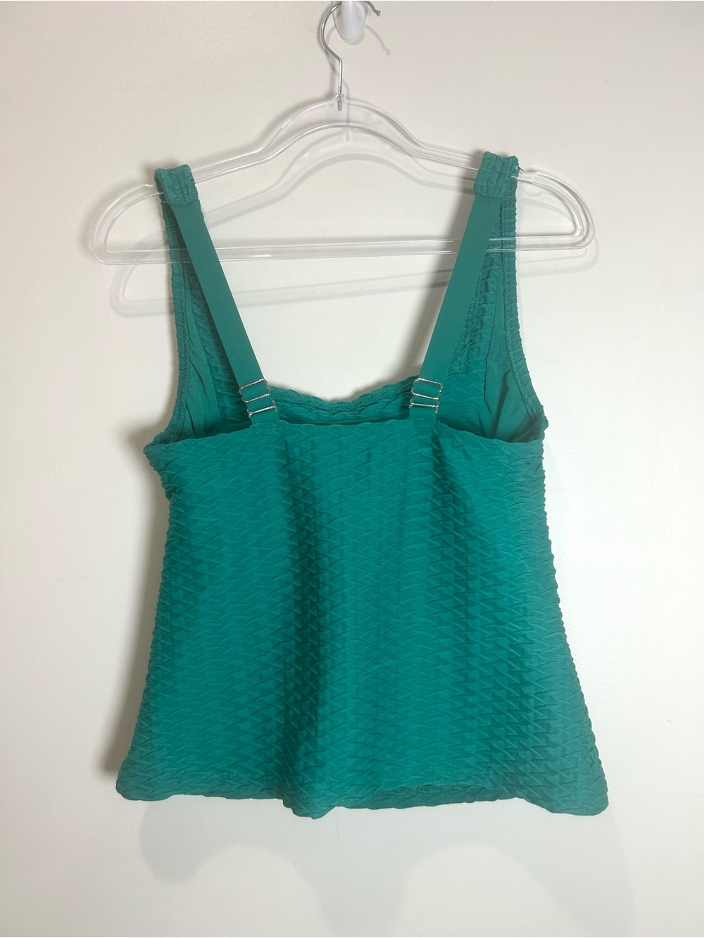 NEW Land's End 2 piece swimsuit Women Sz 6 Tankini Teal Textured Built In Bra - Picture 6 of 15